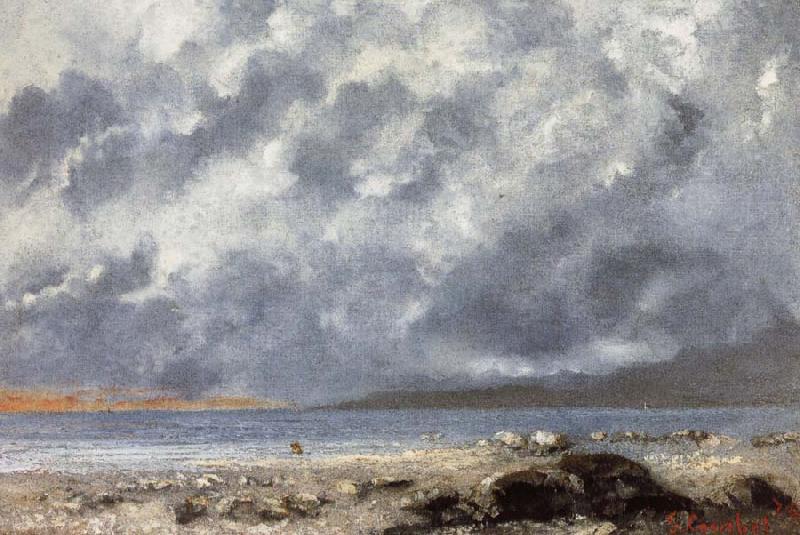 Gustave Courbet Beach Scene oil painting picture